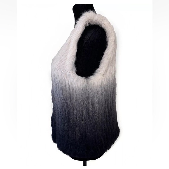 Wish Australia Faux Fur Vest S Super Soft Gray Black Mob Wife Festival Boho EUC - Picture 4 of 6
